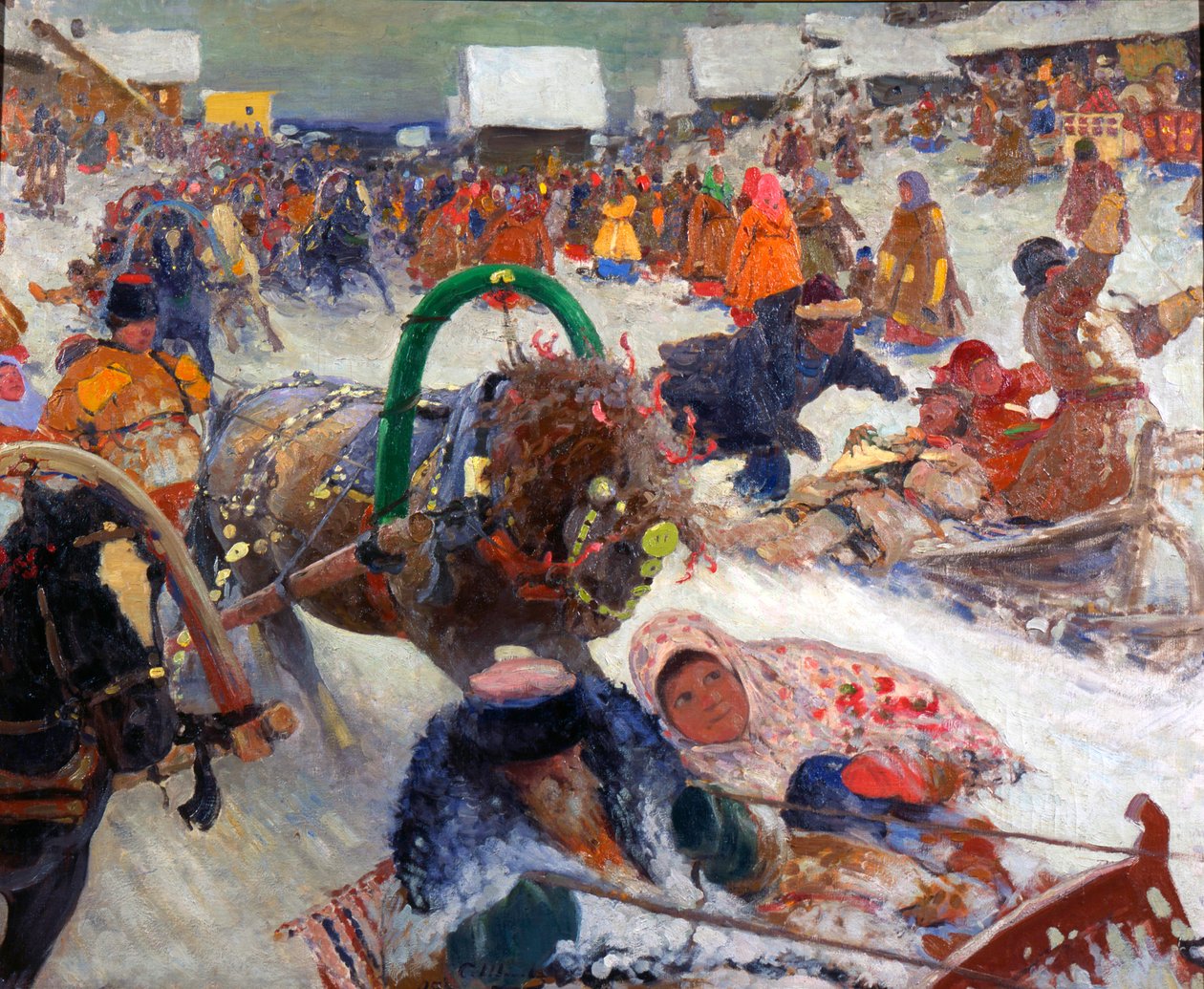 Fastelavn, 1905. av Sergei Ivanov