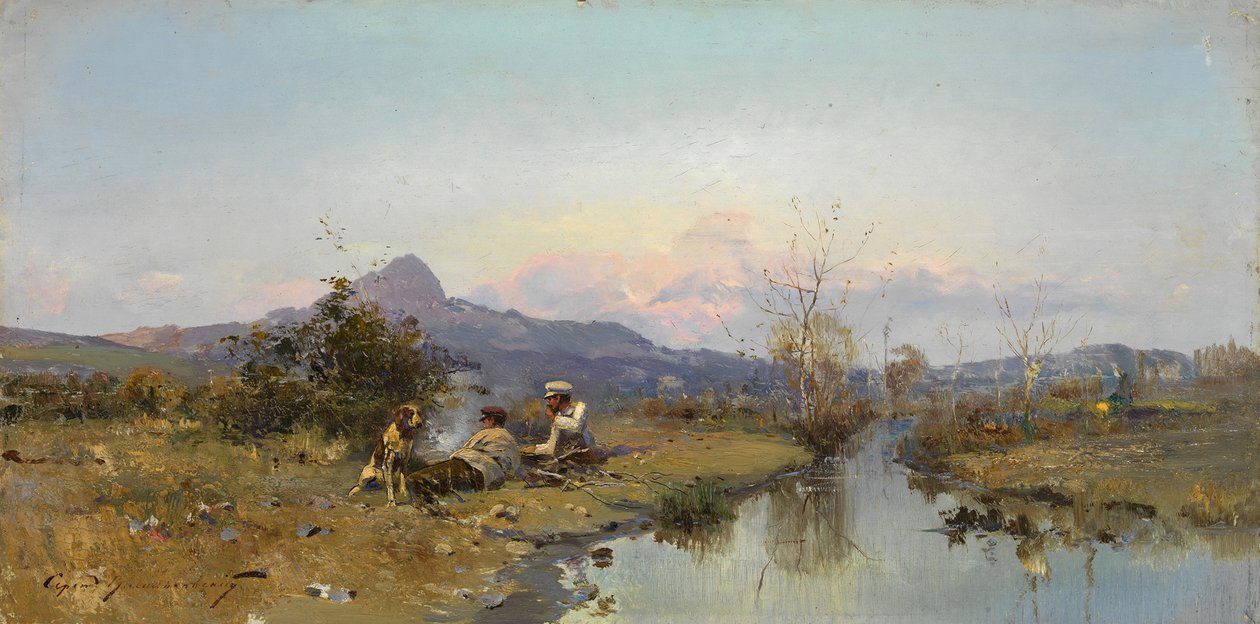 Jägarna i vila av Sergei Ivanovich Vasilkovsky