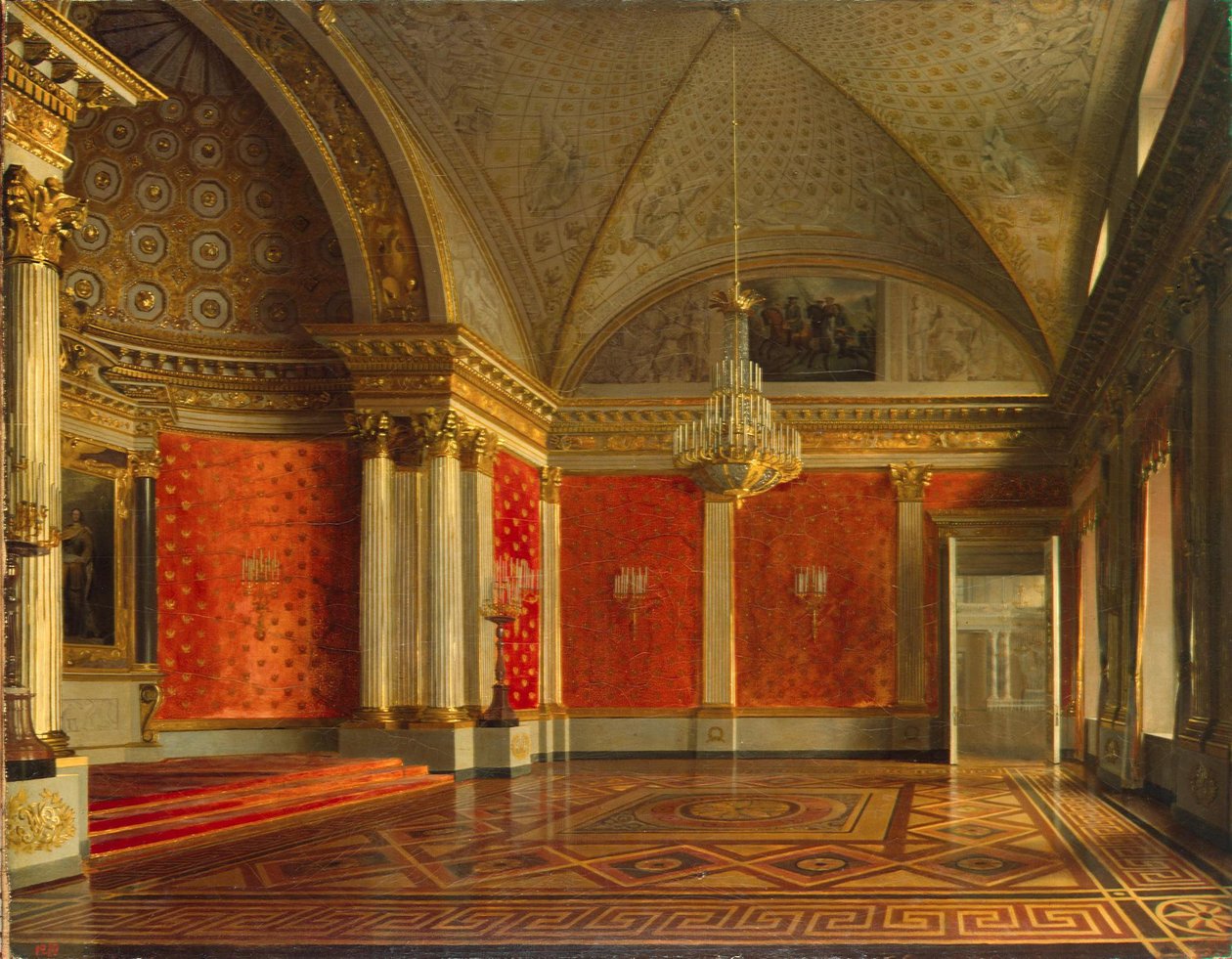 Vinterpalatsets lilla tronrum, 1837 av Sergei Konstantinovich Zaryanko