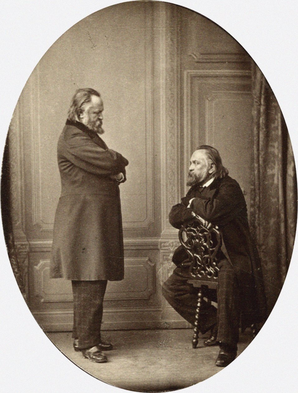 hjärtan mot hjärtan. Dubbelporträtt av Aleksandr Ivanovich Herzen 1812-1870, 1865 av Sergei Lvovich Levitsky