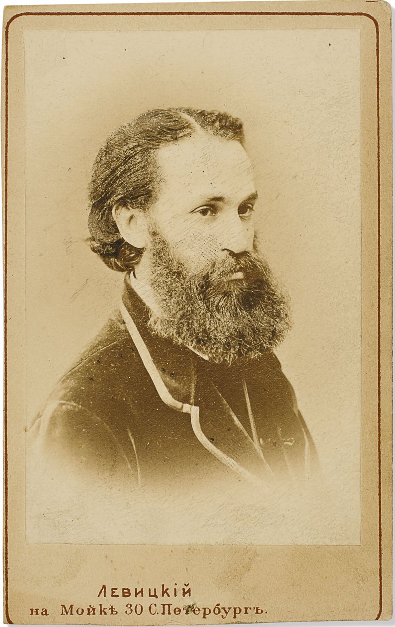 Porträtt av cellisten Karl Yulievich Davidov 1838-1889, ca. 1875. av Sergei Lvovich Levitsky