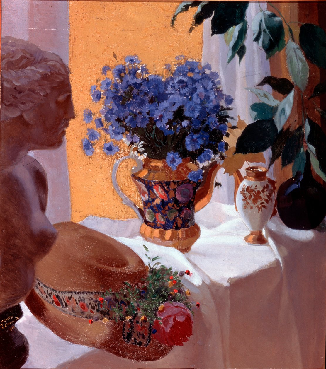 ""Nature morte"" Peinture de Sergei (Serge) Tchekhonine (1878-1936) 1916 Statens friluftsmuseum för historia, arkitektur och konst, Pskov av Sergei Tchekhonine