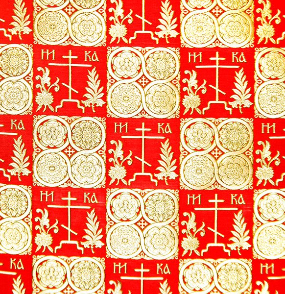 Olovyanishnikov Manufactory Half-Silk Satin, tidigt 1900-tal (textil) av Sergei Vashkov