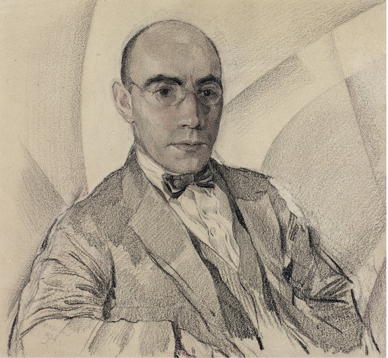 Porträtt av konstnären och fotografen Miron Sherling 1880-1958 av Sergei Vasilevich Chekhonin
