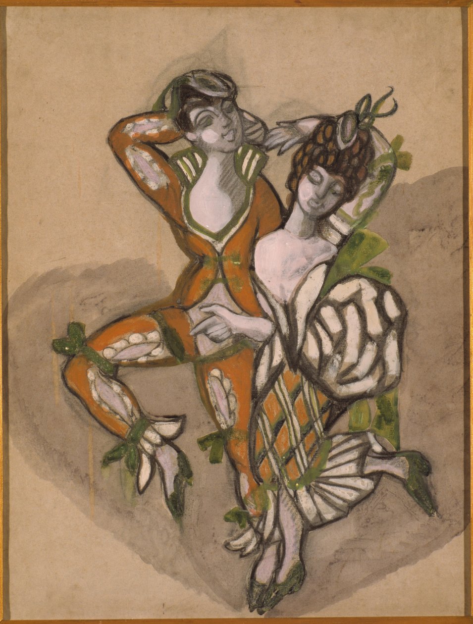 Kostymdesign för teaterpjäsen Figaros bröllop av P. de Beaumarchais, 1915. av Sergei Yurievich Sudeykin
