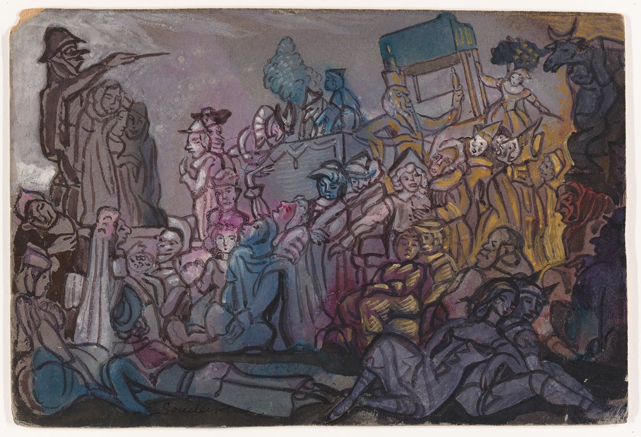 Scenografi för baletten Petrusjka av I. Stravinsky av Sergei Yurievich Sudeykin