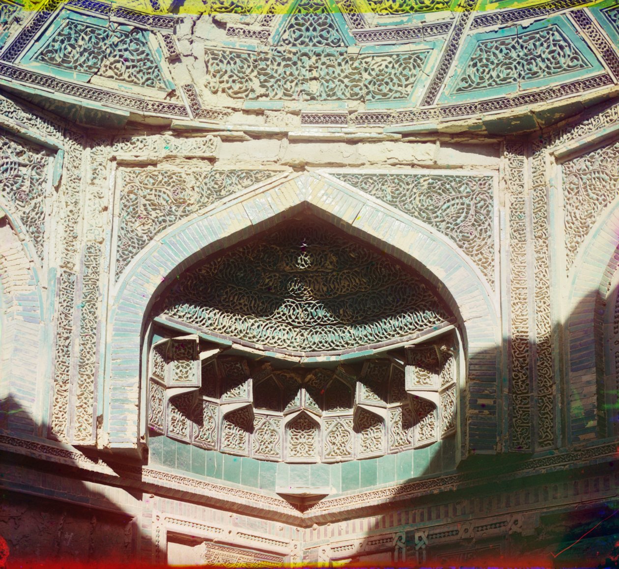 Detalj inuti Bayan-Quli Khans grav, Bukhara, 1905-1915 av Sergey Prokudin Gorsky