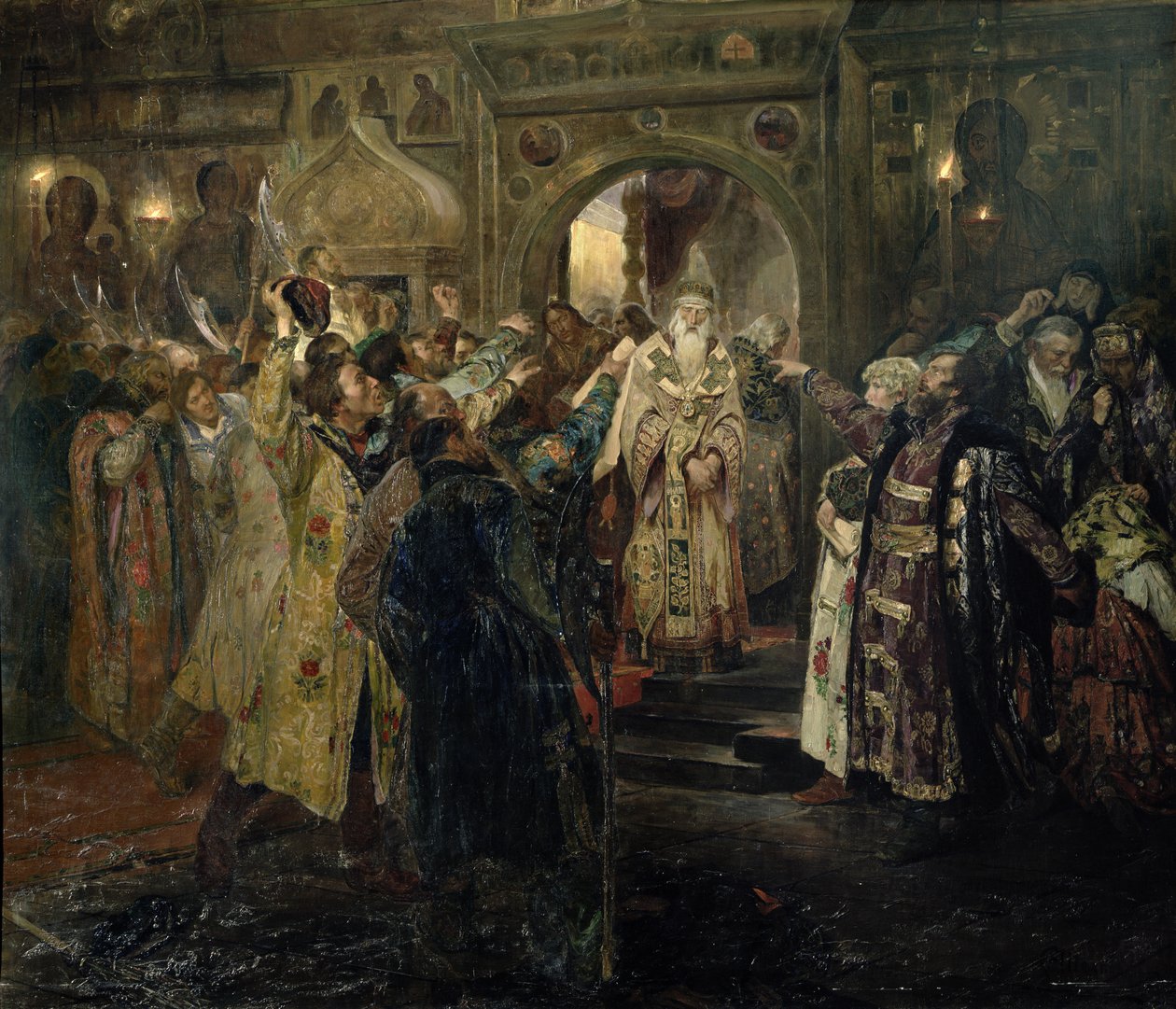 Arrestering av storstaden Philip, 1910 av Sergey Timofeyevich Schelkovy