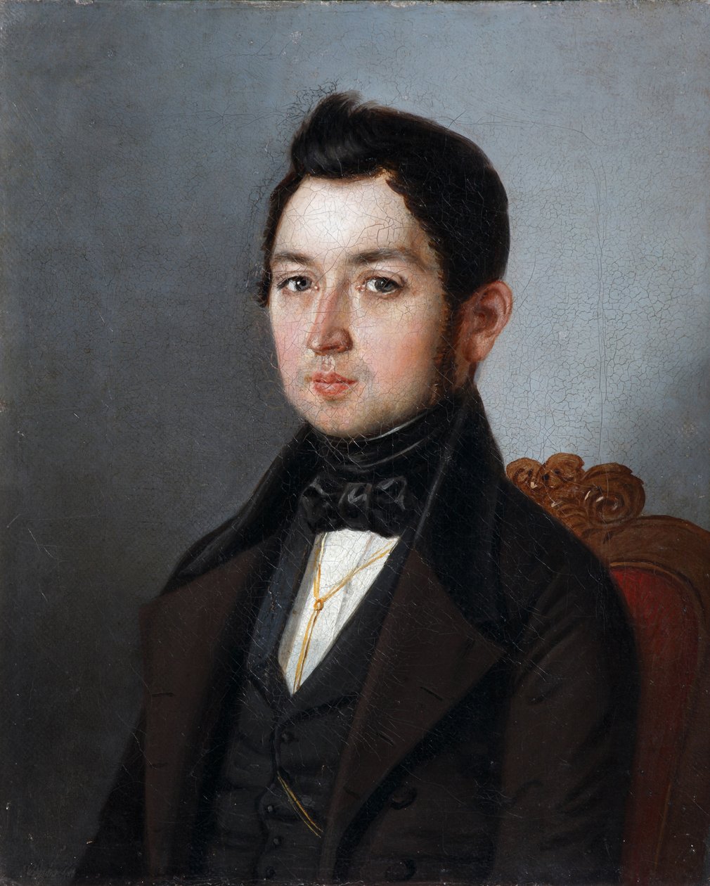 Porträtt av Ivan Ivanovich Molnar 1802-1872, 1840 av Sergey Ivanovich Khlobystayev