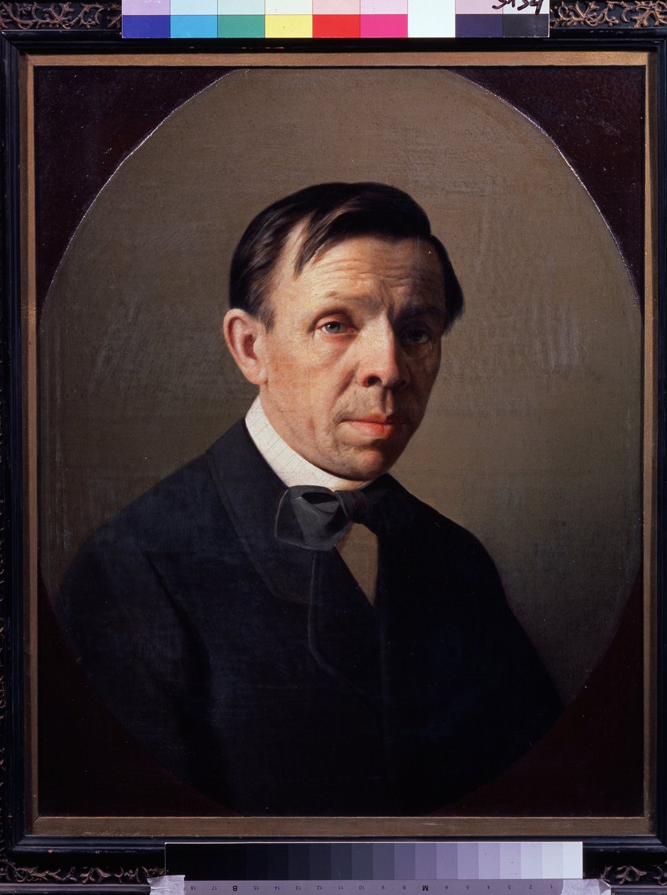Porträtt av konstnären Sergey (Sergei, Serguei) Konstantinovich Zaryanko (Zarianko) (1818-1870) (Porträtt av konstnären Sergey K. Zaryanko) Målning av Alexei Mikhailovich Kolesov (1834-1902), olja på duk. Rysk konst, porträtt 1800-talet. Staten Tretjakov av Sergey Konstantinovich Zaryanko