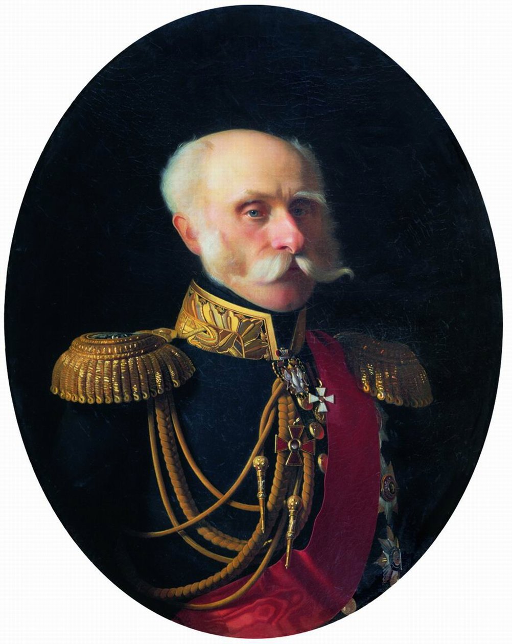 Porträtt av greve Fjodor Petrovitj Litke 1797-1882 av Sergey Konstantinovich Zaryanko