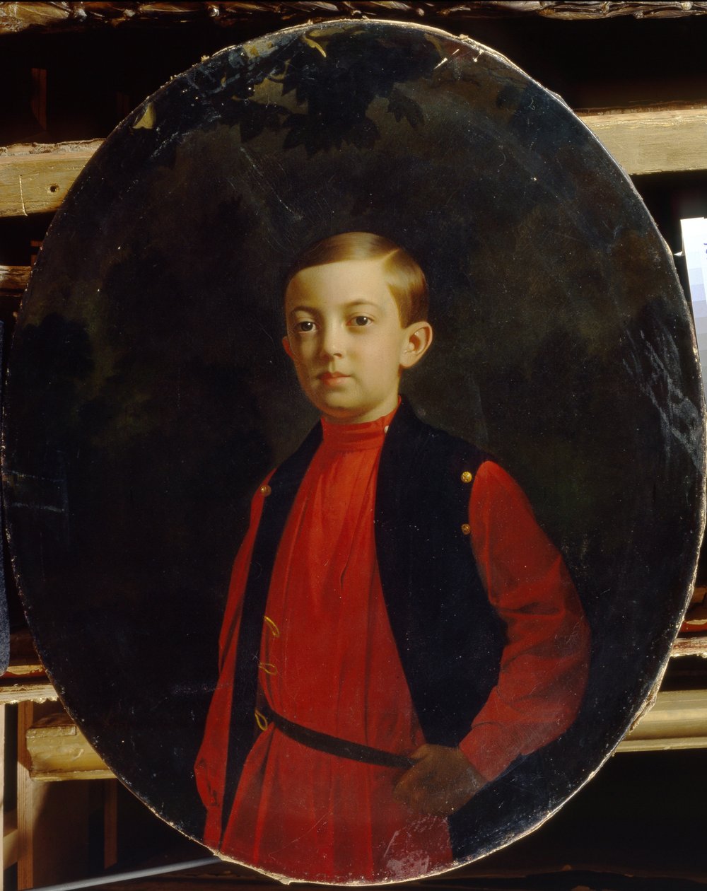 Porträtt av Tsarevich Nicholas Alexandrovich av Ryssland 18431865 av Sergey Konstantinovich Zaryanko