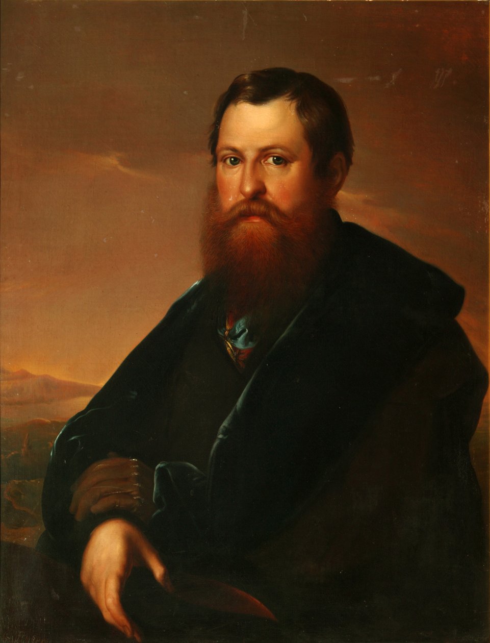 Porträtt av köpmannen Pyotr Semyonovich Sapozhnikov av Sergey Konstantinovich Zaryanko