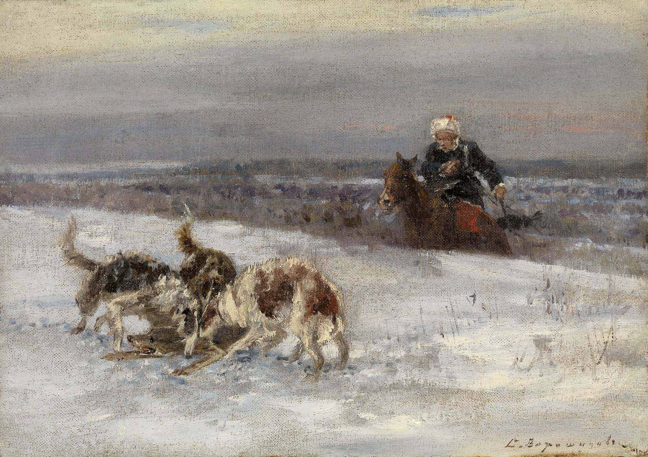 Jaktscen av Sergey Semyonovich Voroshilov