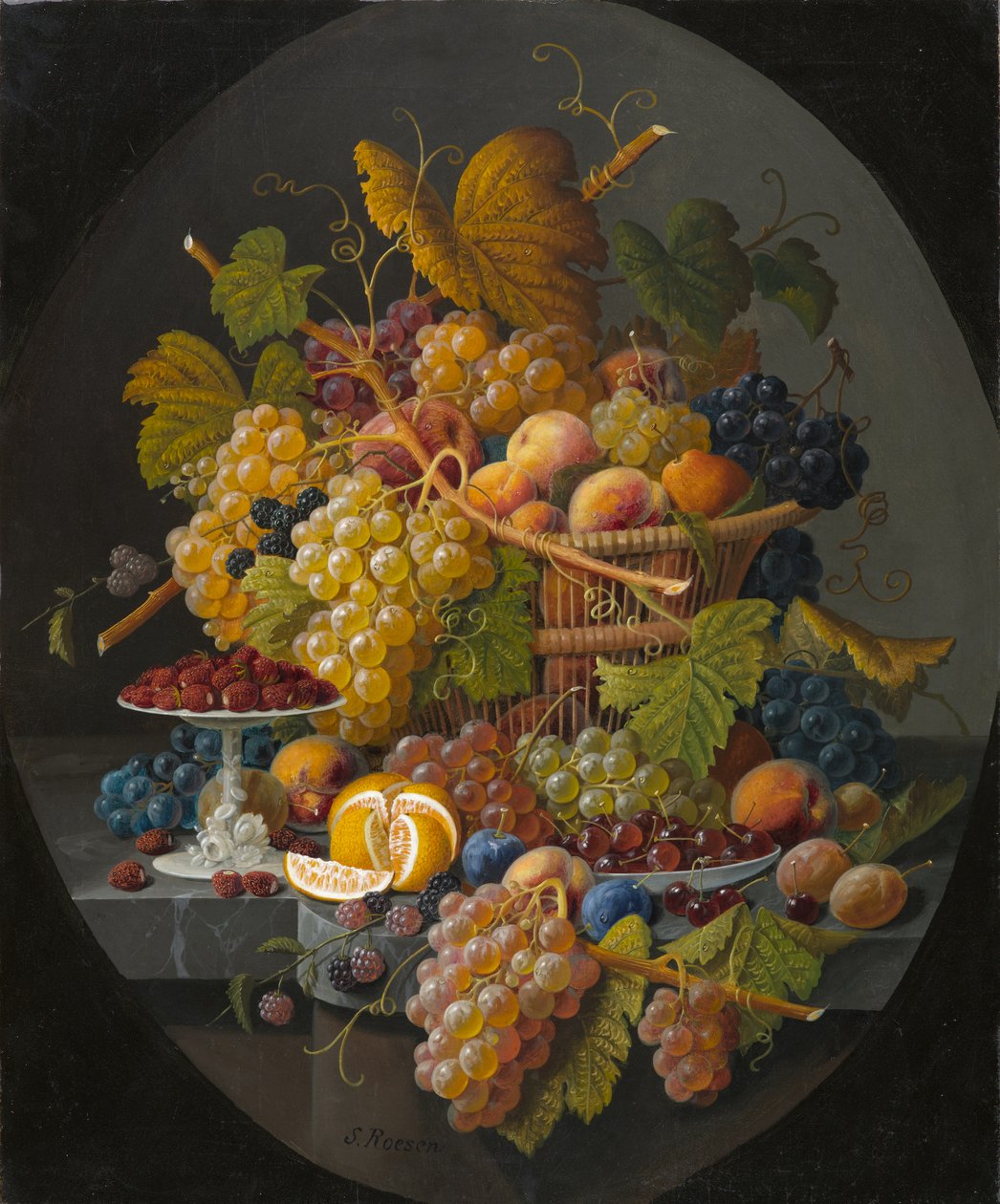 Stilleben med frukt, ca 1855-1860 av Severin Roesen