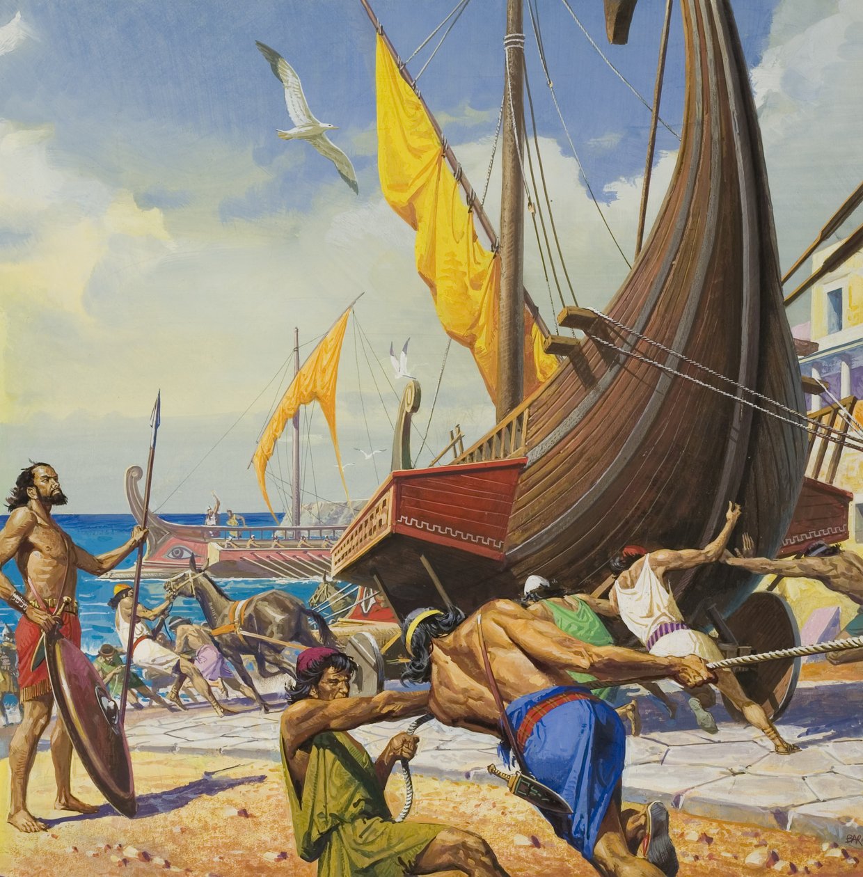 Erövra genom genialitet (gouache på papper) av Severino Baraldi