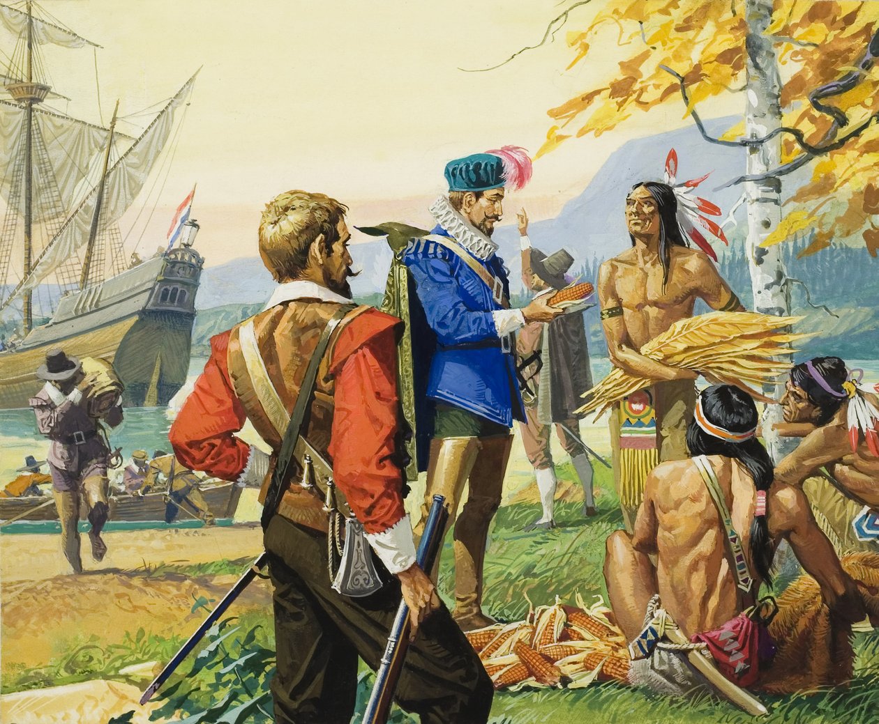Henry Hudson (1570-1611) (gouache på papper) av Severino Baraldi