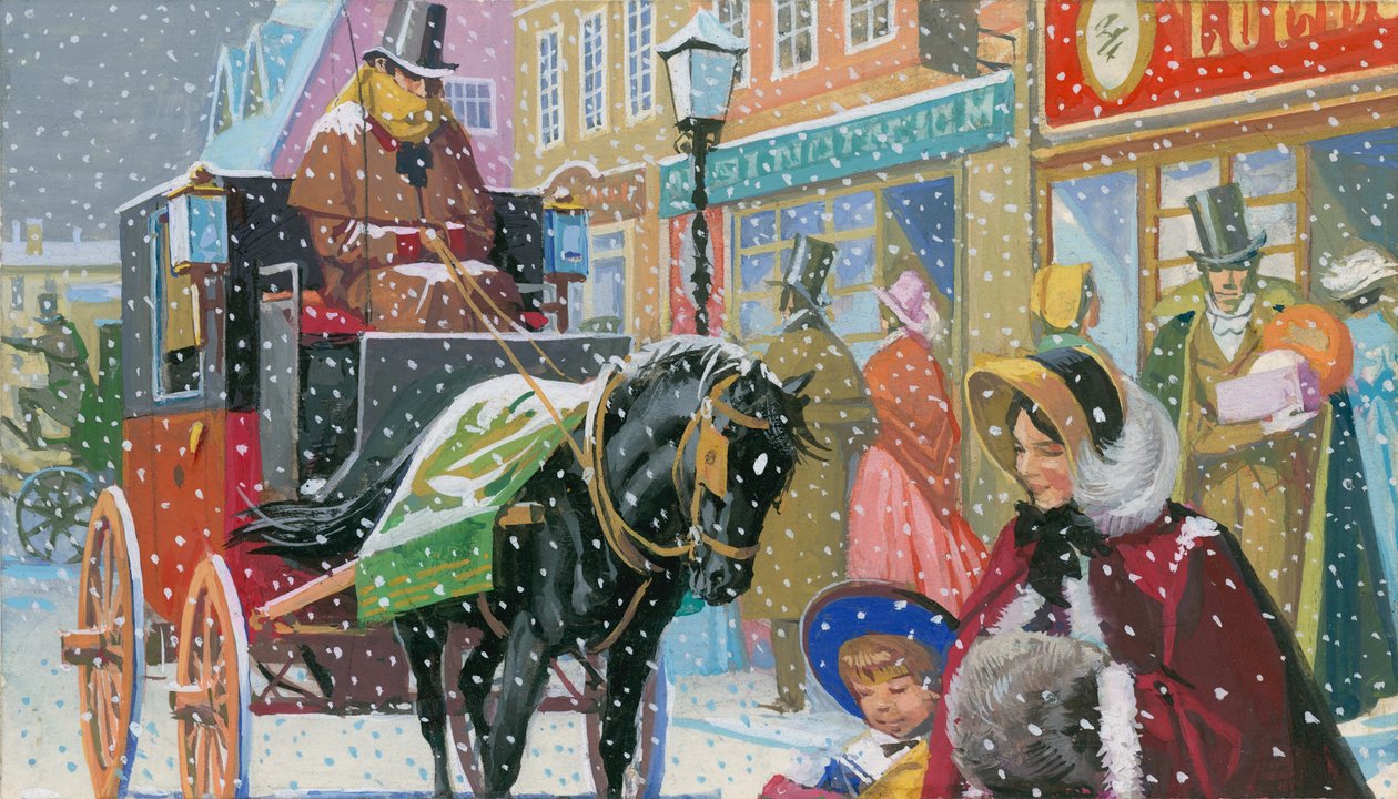 Illustration till Black Beauty (gouache på papper) av Severino Baraldi