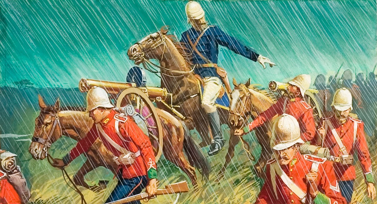 Lord Chelmsford och hans män i zulukriget av Severino Baraldi
