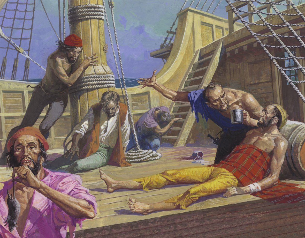 Magellans sjömän på resan över Stilla havet av Severino Baraldi