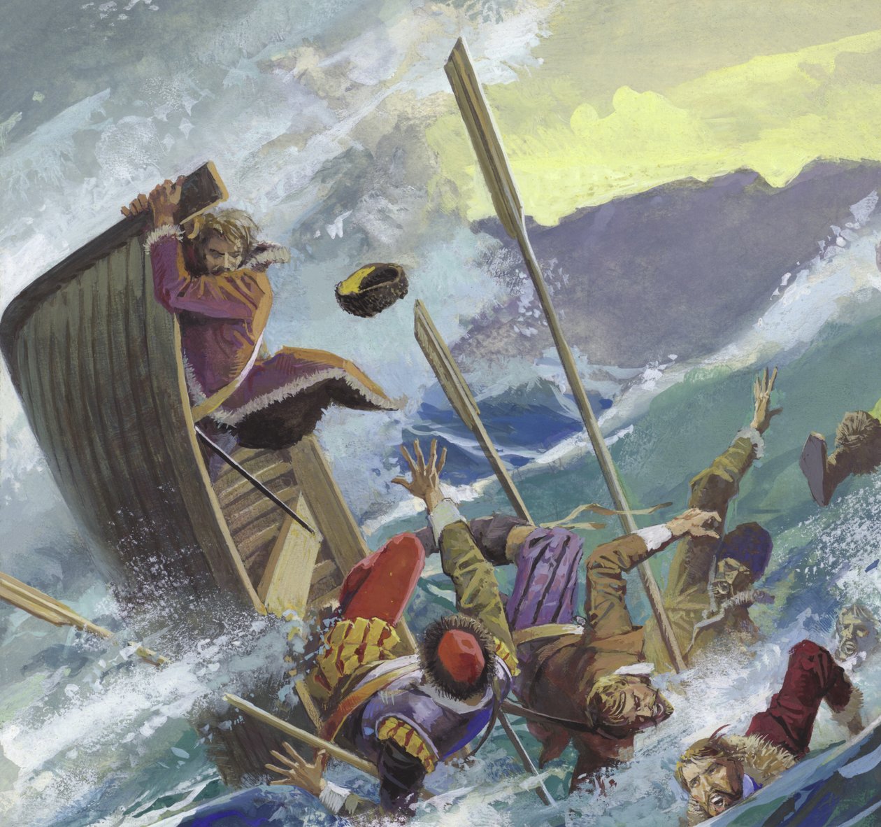 Richard Chancellor, kastad ut i det stormiga havet av Severino Baraldi