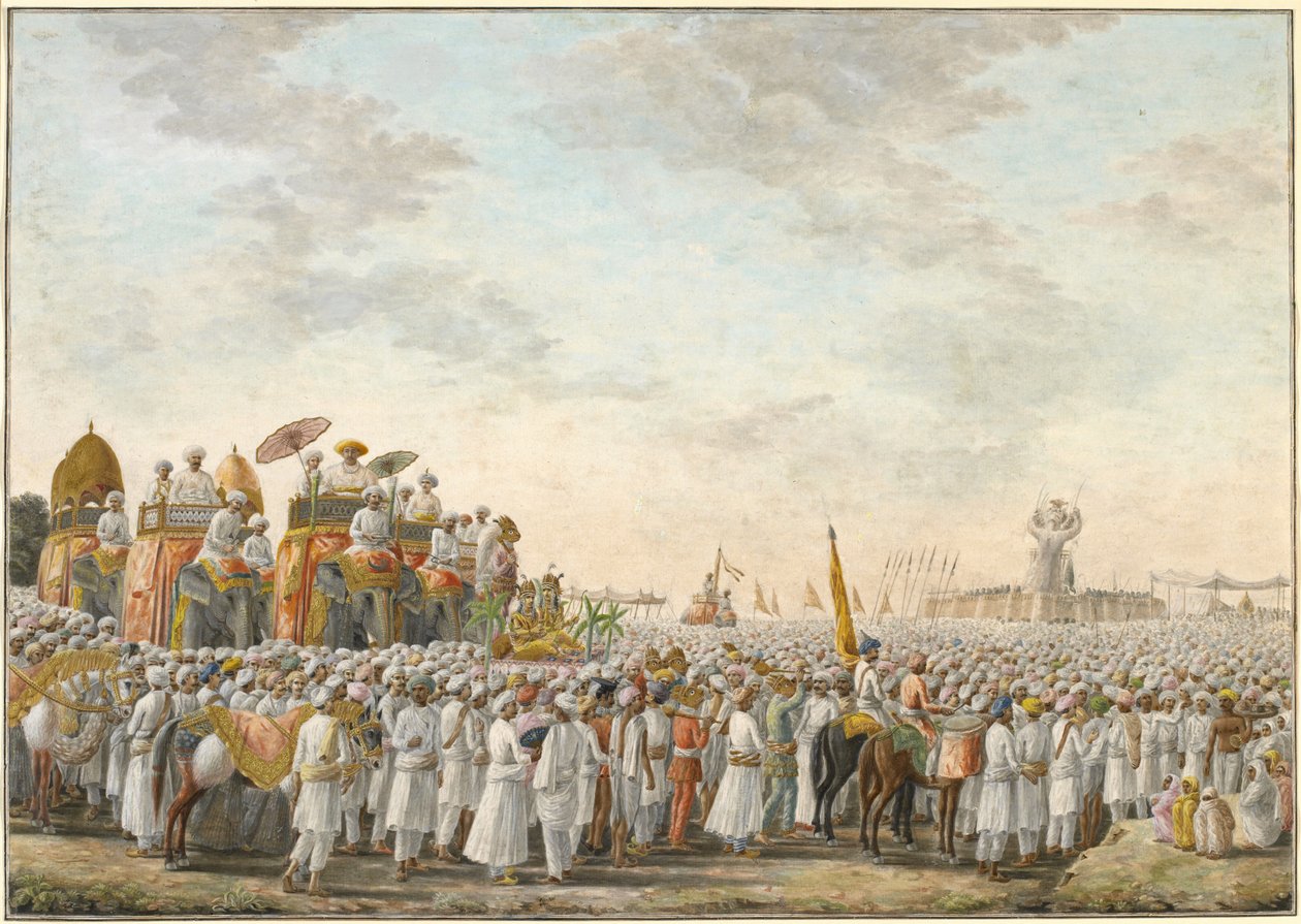Mailah-Jahn, 1807-30 (gouache och grafit med guld på papper) av Sewak Ram