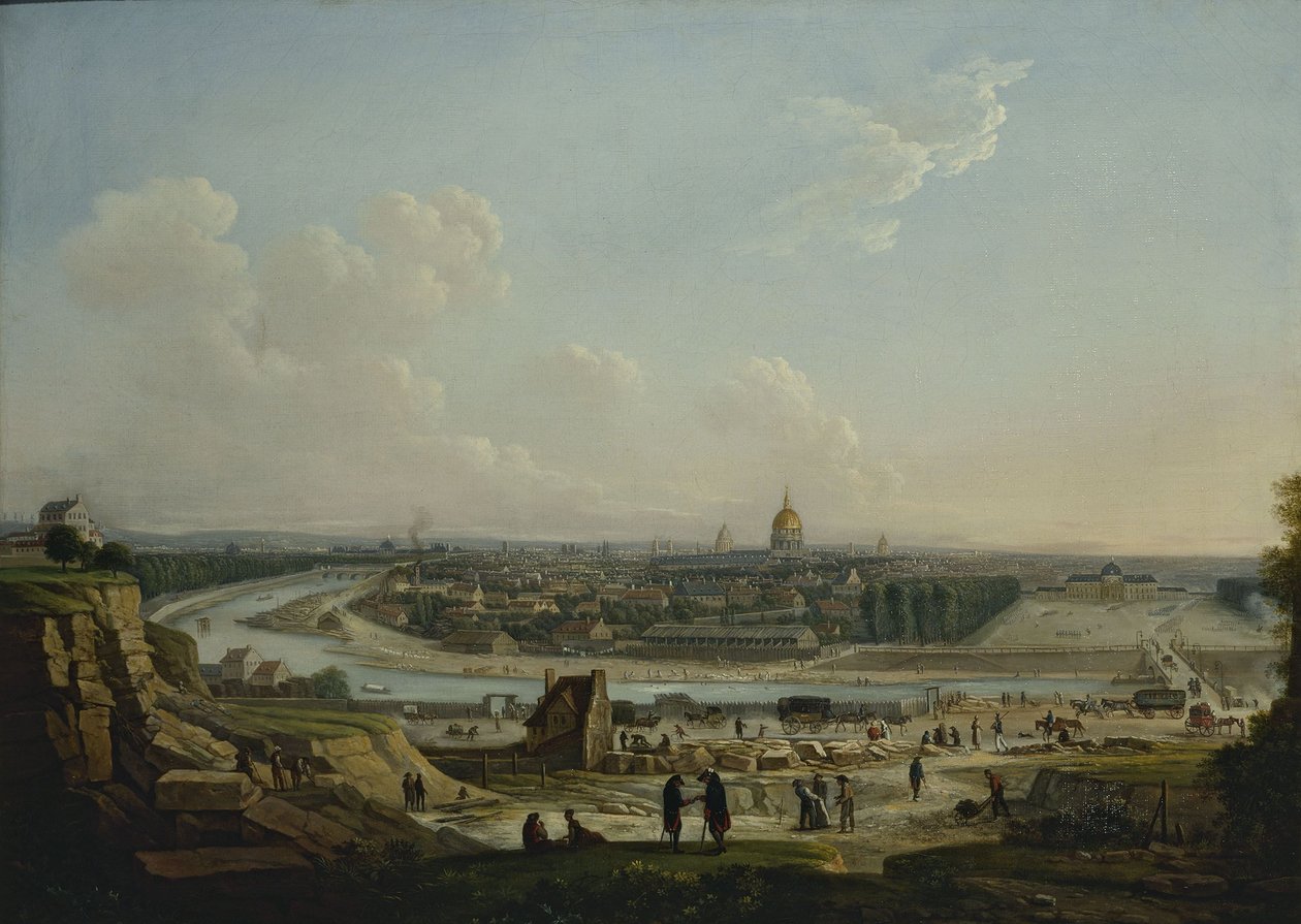 Allmän vy över Paris, tagen från Chaillot-kullen, 1818 (olja på duk) av Seyfert