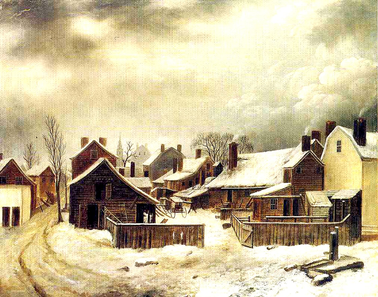 Brooklyn på vintern av Seymour Joseph Guy