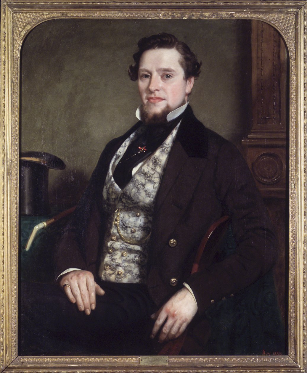 Porträtt av en gentleman, 1855 av Seymour Joseph Guy