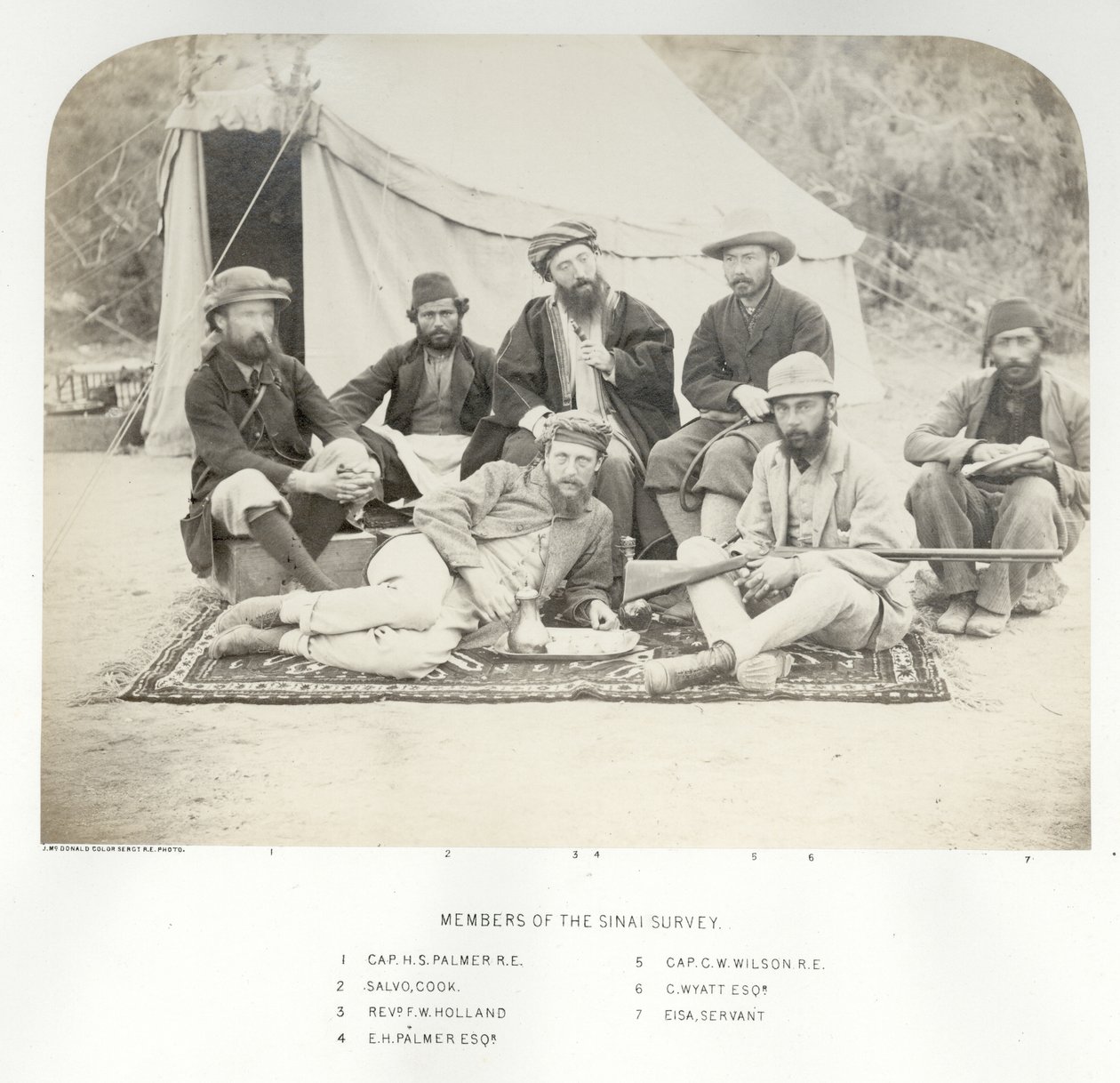Medlemmar av Sinai Survey, 1868 av Sgt. James M. McDonald
