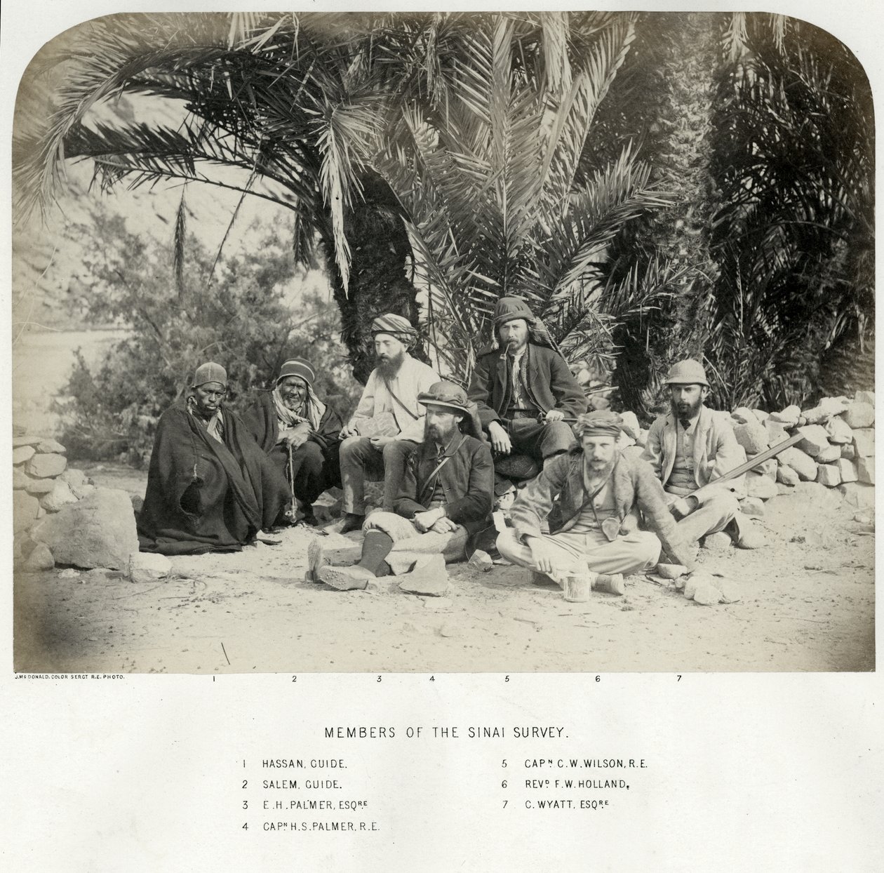 Medlemmar av Sinai Survey, 1868 av Sgt. James M. McDonald