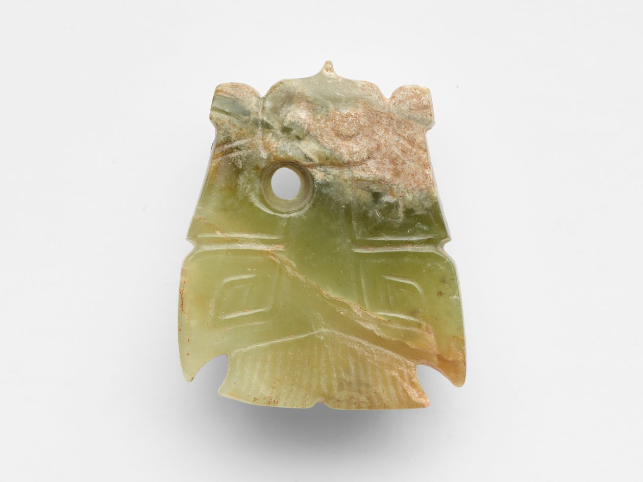 Hänge i form av en fågel, omarbetad, c.1300-1050 f.Kr. av Shang Dynasty Chinese School