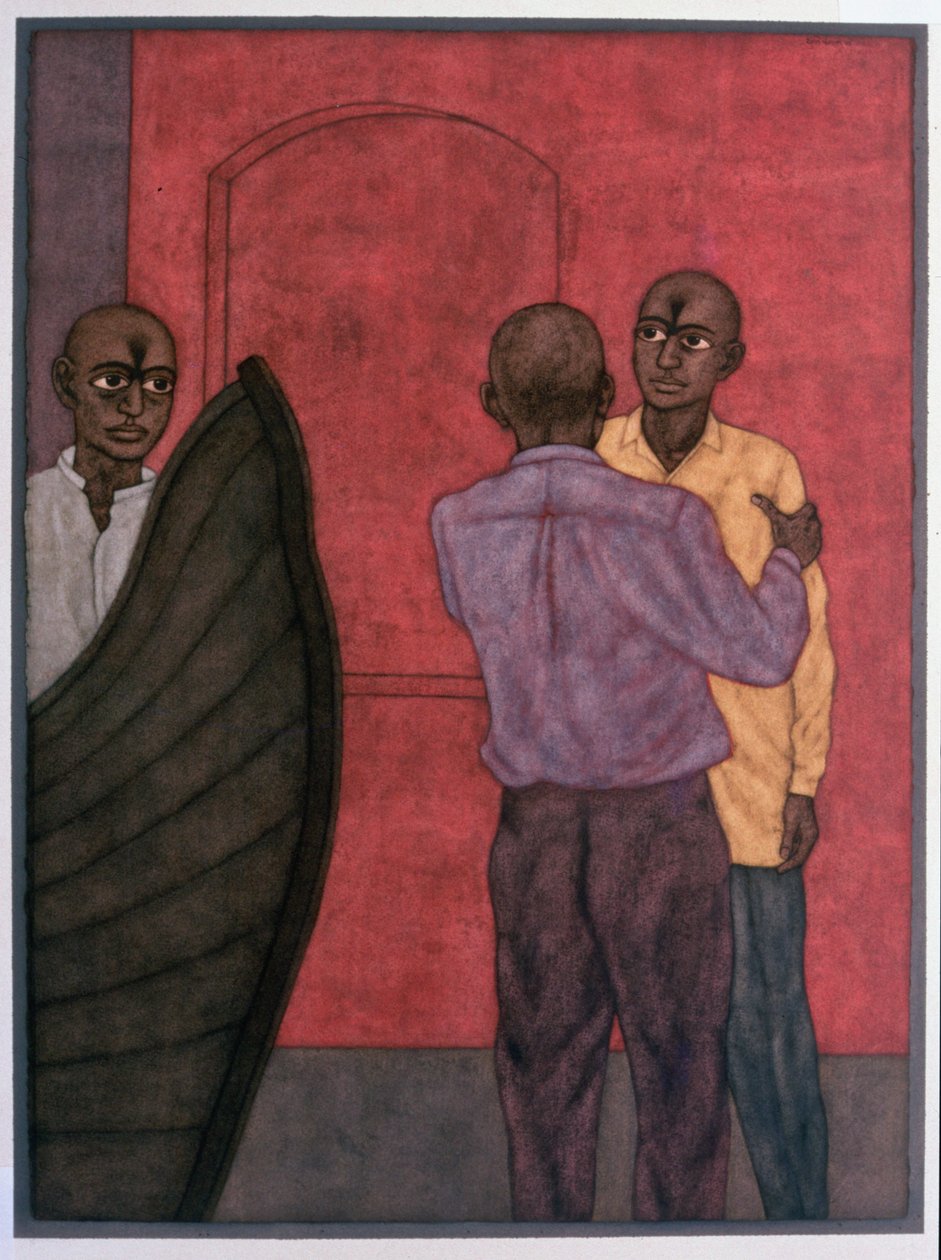 Home Coming - After a Long Absence, 1998 (wc på papper) av Shanti Panchal