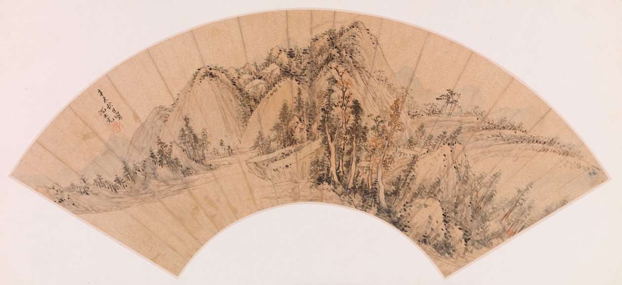 Fan–bergslandskap av Shen Shichong