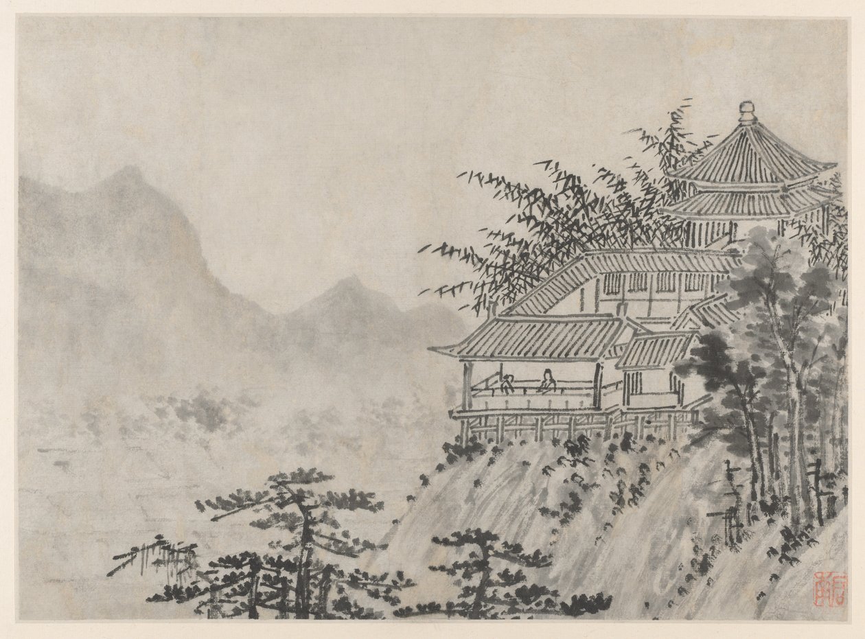 Tolv vyer över Tiger Hill, Suzhou: The Thousand Acres of Clouds av Shen Zhou