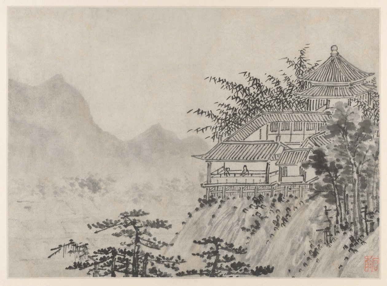 Tolv vyer av Tiger Hill, Suzhou: The Thousand Acres of Clouds, efter 1490. av Shen Zhou