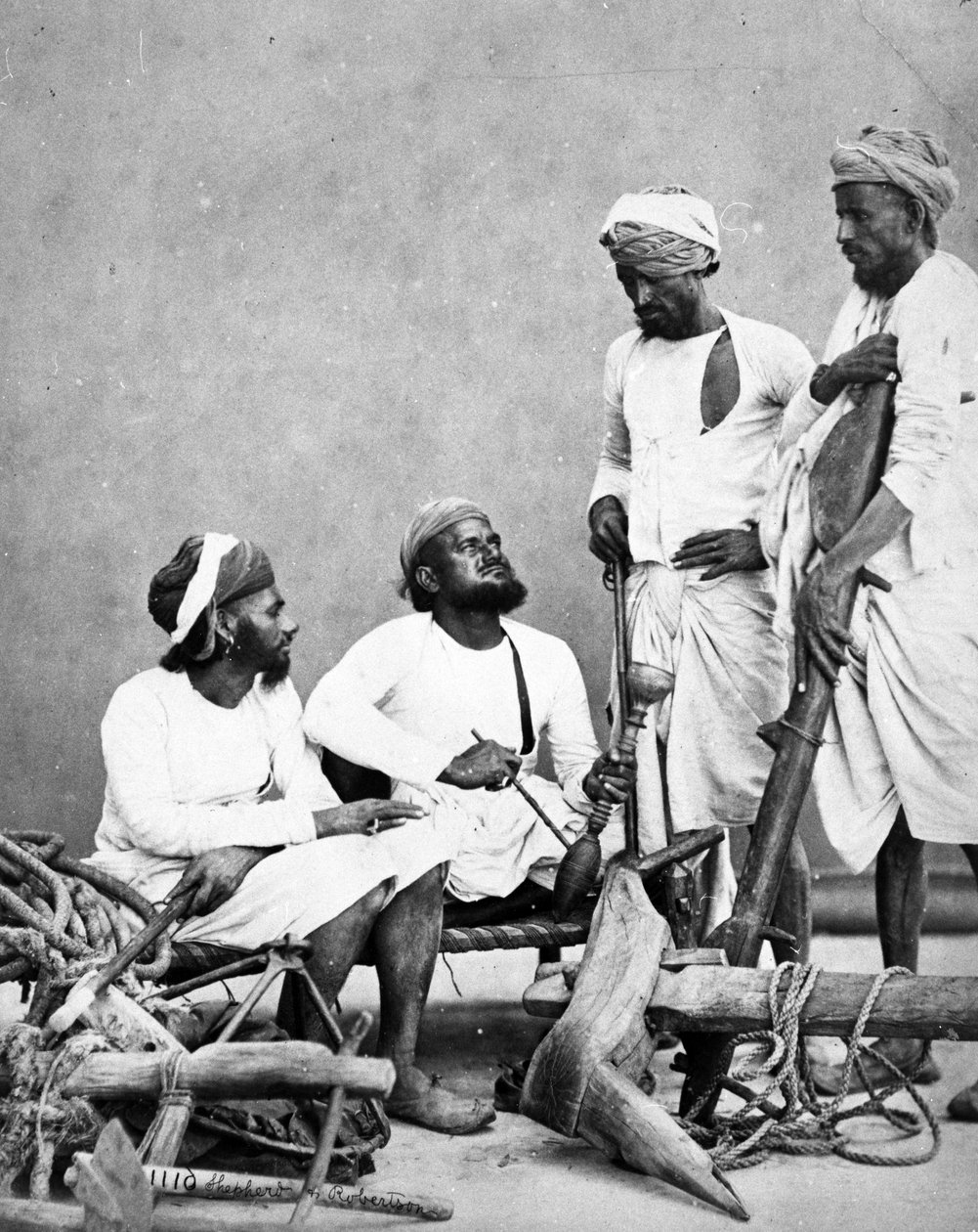 Jat Zemindars och Ryots, c.1863 av Shepherd and Robertson