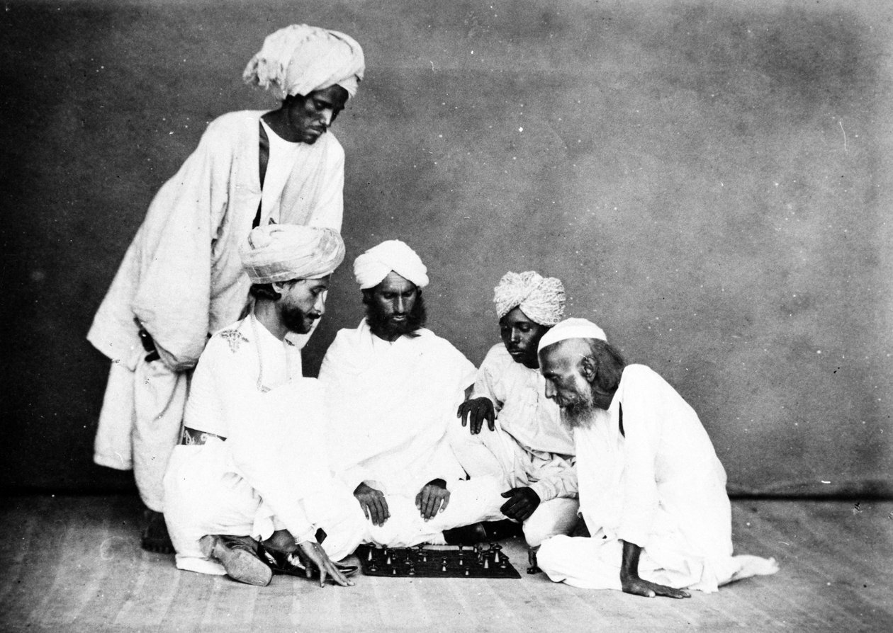 Muhammedaner som spelar schack, ca 1863 av Shepherd and Robertson