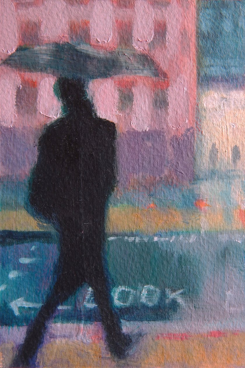 18.01 Mansion House, 2015 (olja på kort) av Sheri Gee
