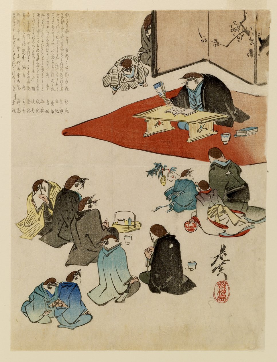 A Poetry Reading av Shibata Zeshin