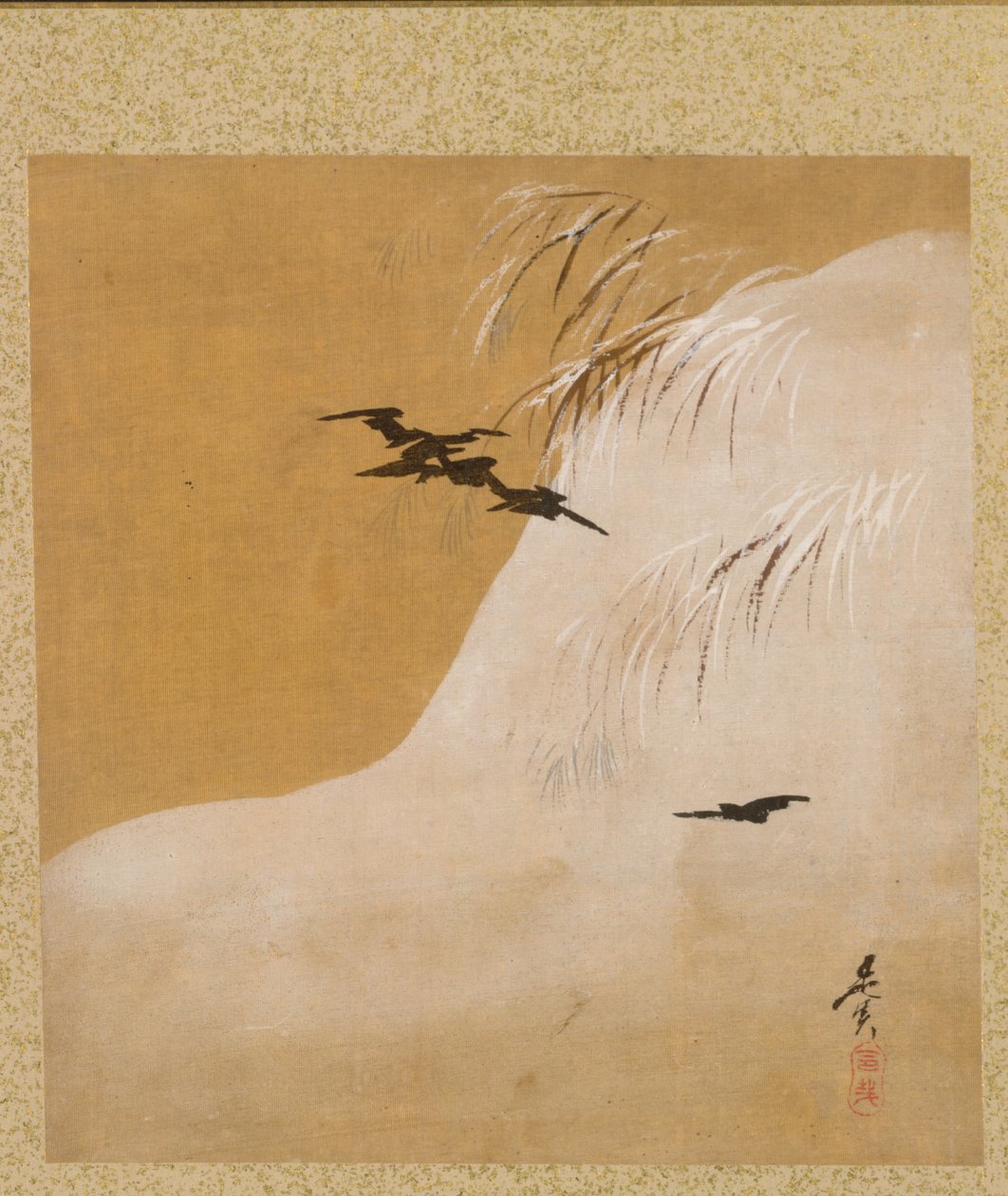 Fåglar i snö från Album of Paintings av den ärevördiga Zeshin av Shibata Zeshin