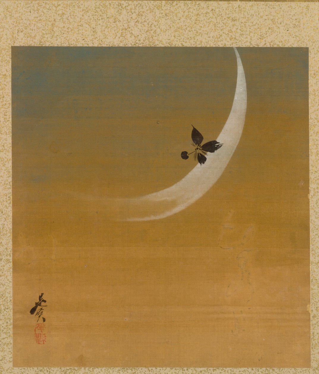 Crescent Moon från Album of Paintings av den ärevördiga Zeshin av Shibata Zeshin