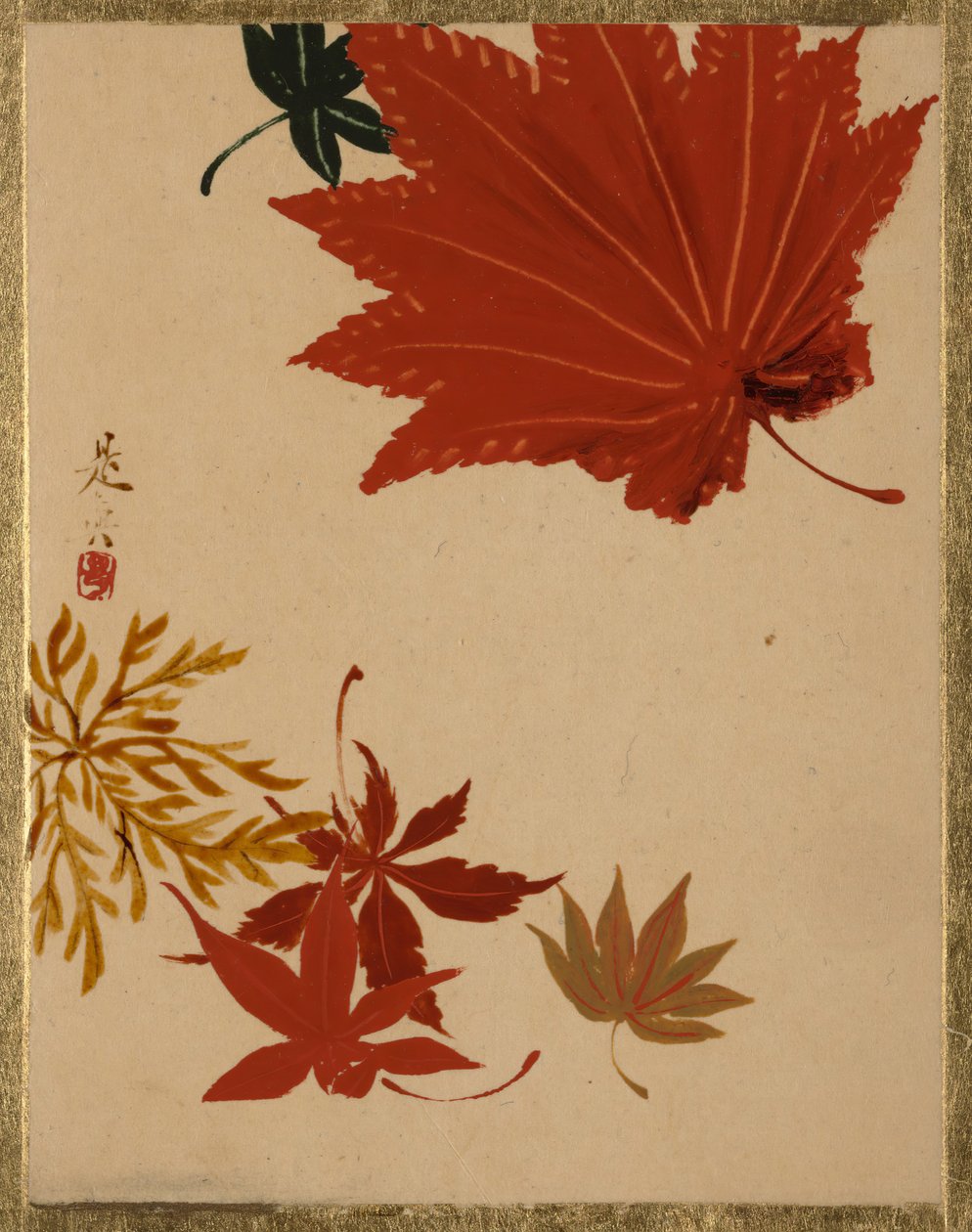 Lönnlöv. av Shibata Zeshin