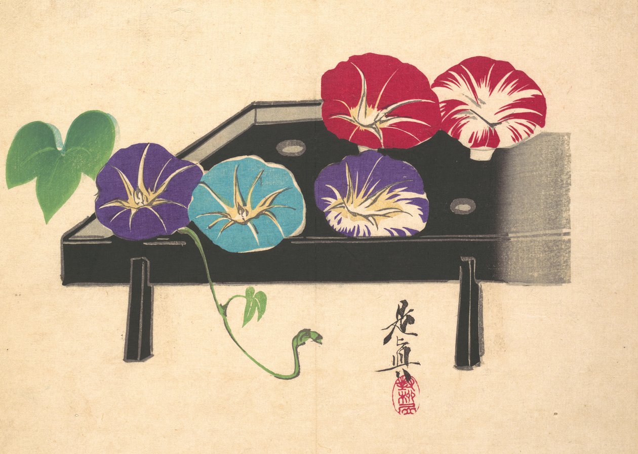 Morning Glories, ca. 1860., ca. 1860. av Shibata Zeshin