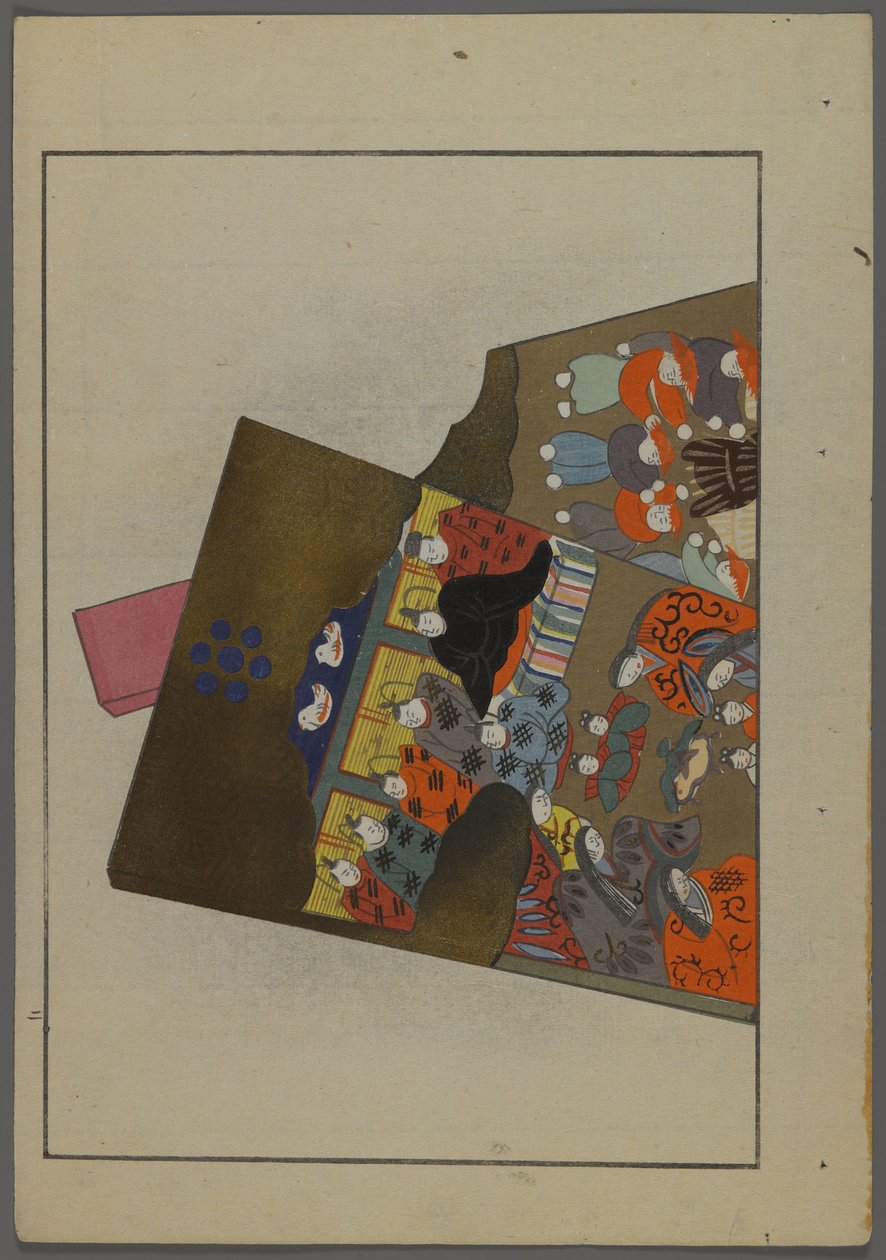 Japan sleep and ys, fm unai tomo (land lds F divorce ds) av Shimizu-regeringen, 1891-1923. Vadderad med fjädrar. av Shimizu Seifu