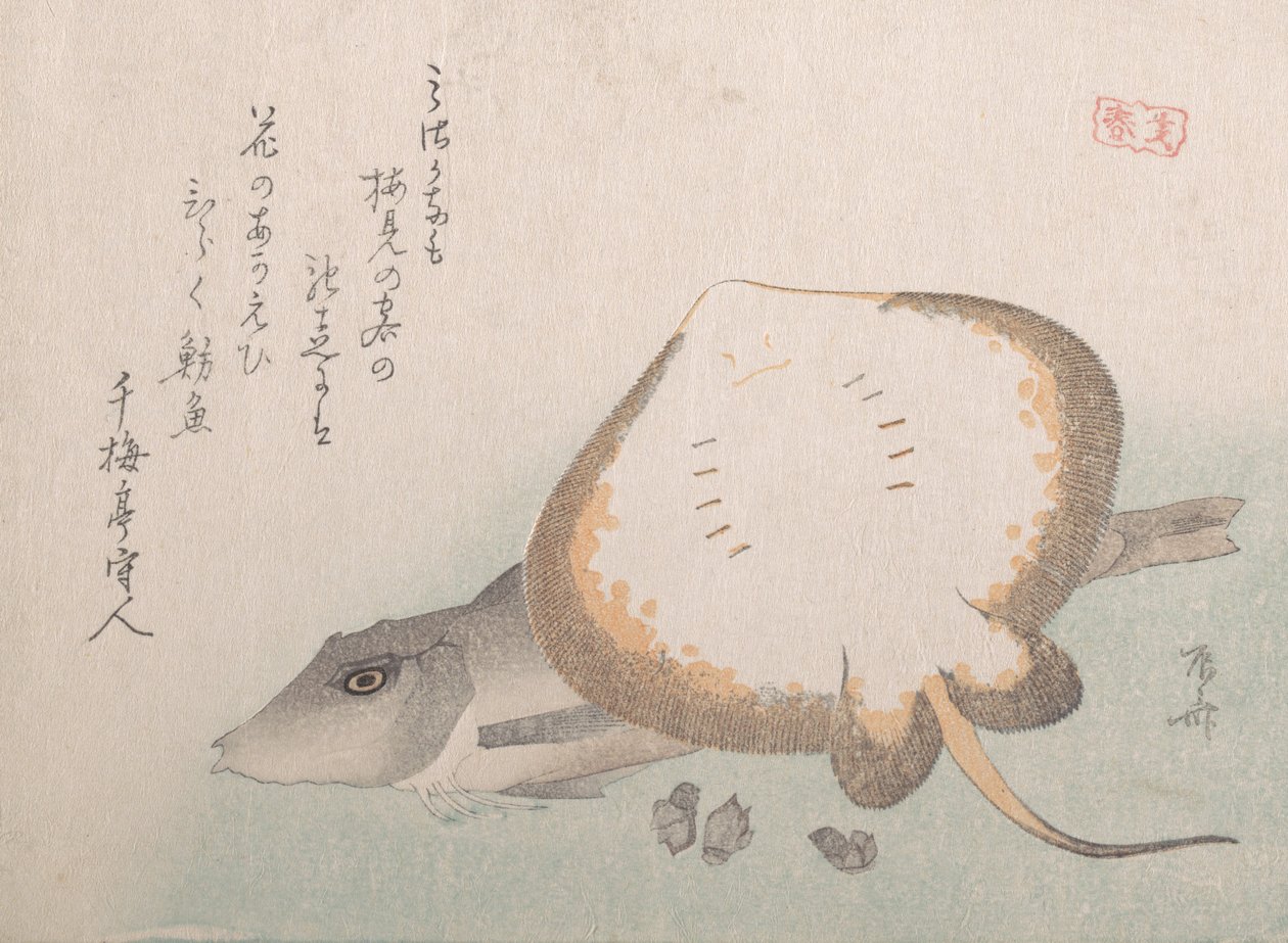 Stingray och Gurnard, troligen 1815., troligen 1815. av Shinsai