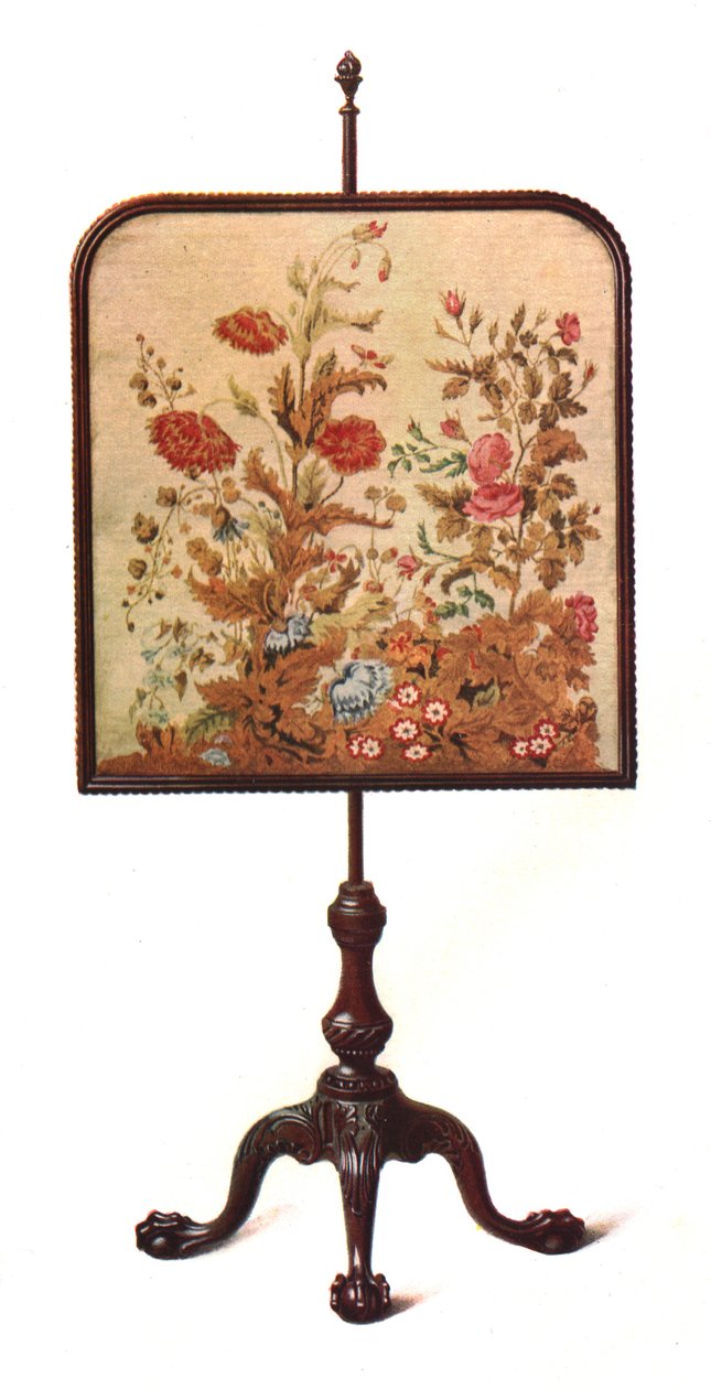Stångskärm i mahogny, 1906 av Shirley Charles Llewellyn Slocombe