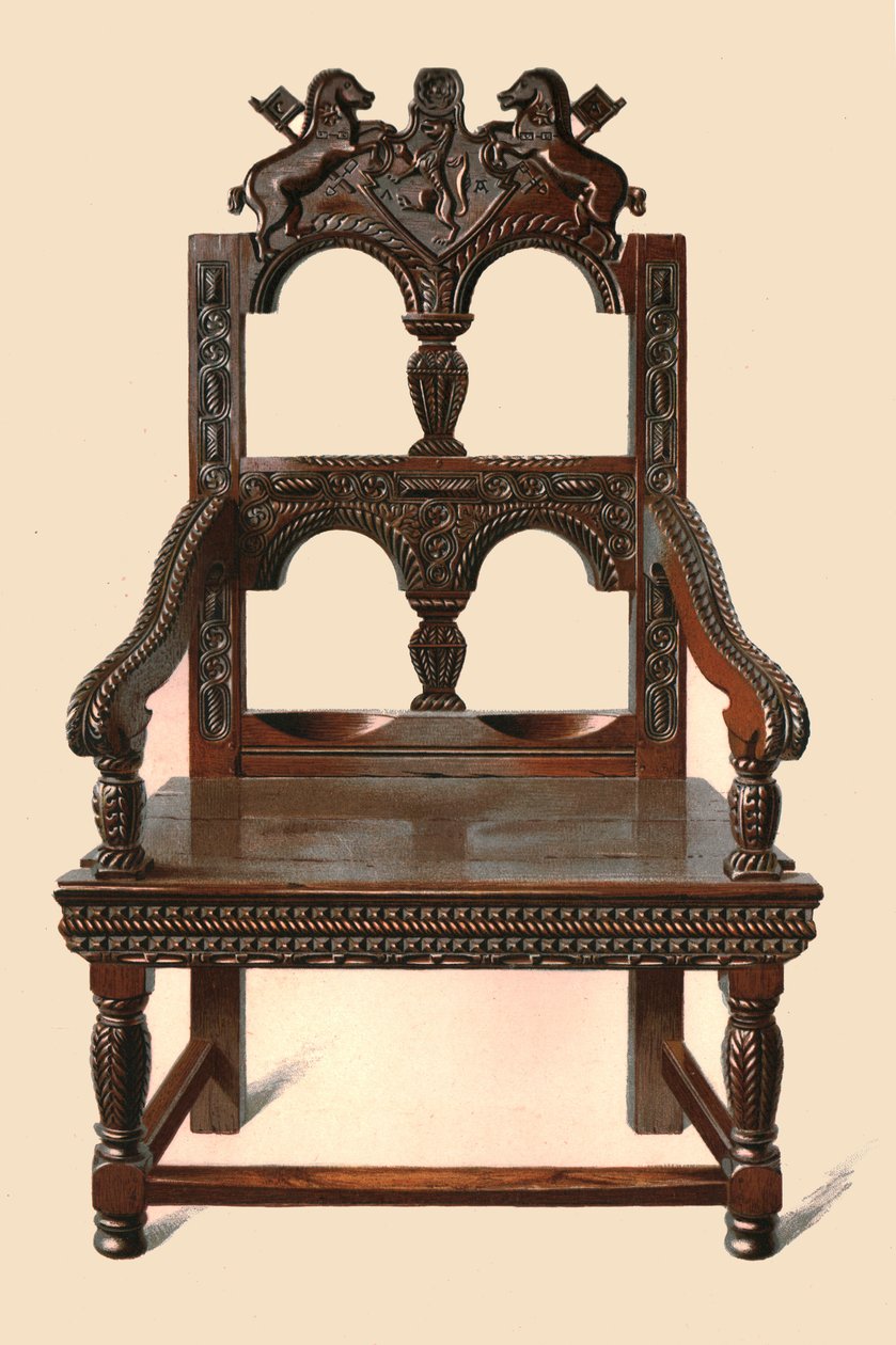 Ek Cacqueteuse stol, 1904 av Shirley Charles Llewellyn Slocombe