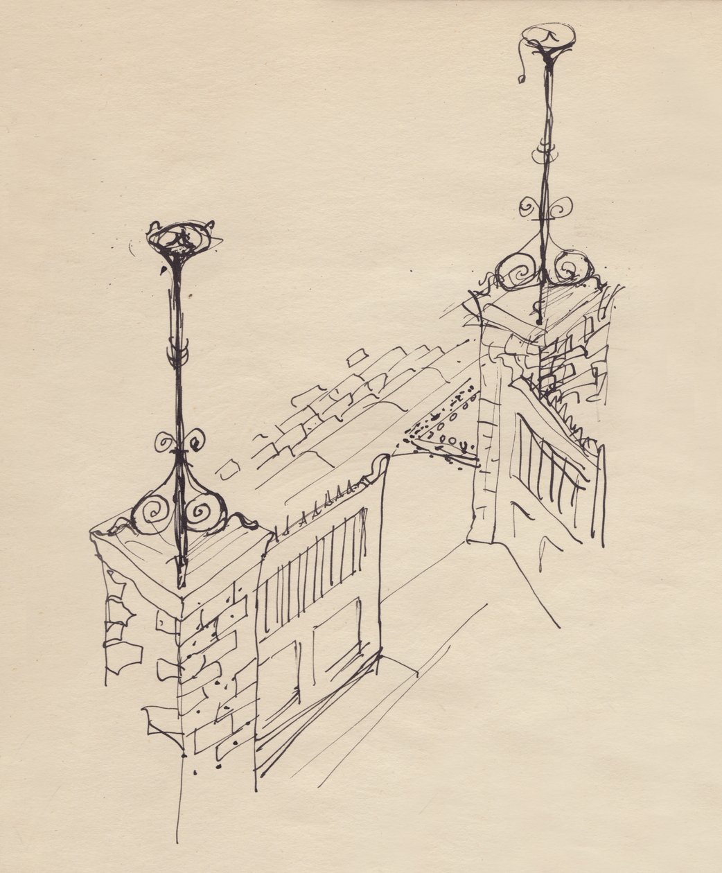 Dubbelport, c1950. av Shirley Markham