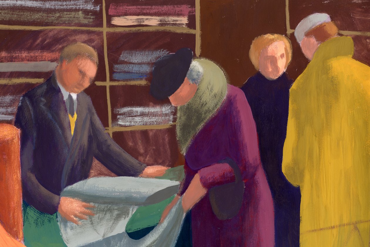 Drapers butik, 1951. av Shirley Markham